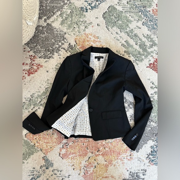 Like New Ann Taylor Women's Long Sleeve Single Button Blazer Business Black Sz 0 - Picture 10 of 16